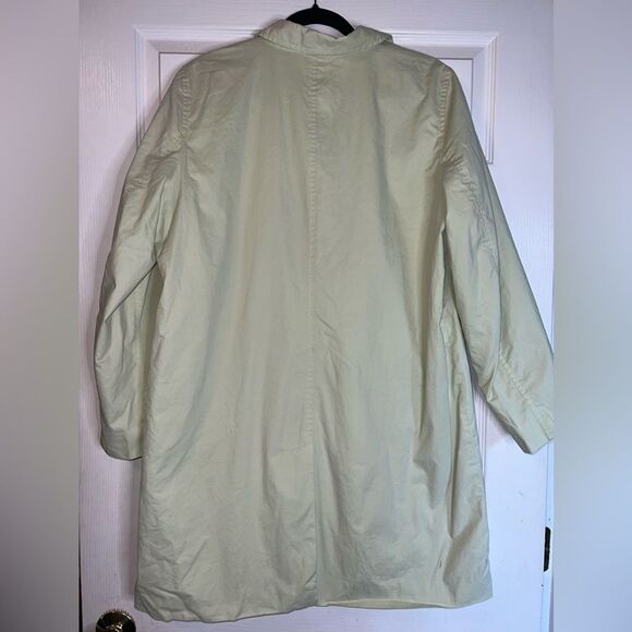 Eileen Fisher Keylime Green Cotton Water Resistant Jacket Size Large EUC - Picture 7 of 10